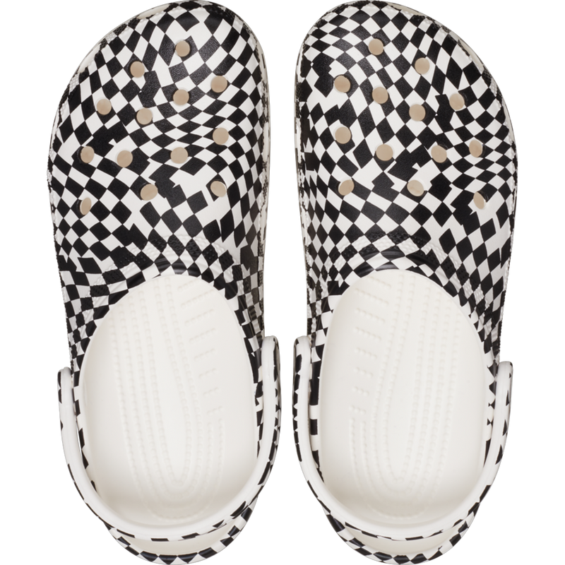 Classic Warped Checker Clog, Crocs Classic Warped Checker Clog top