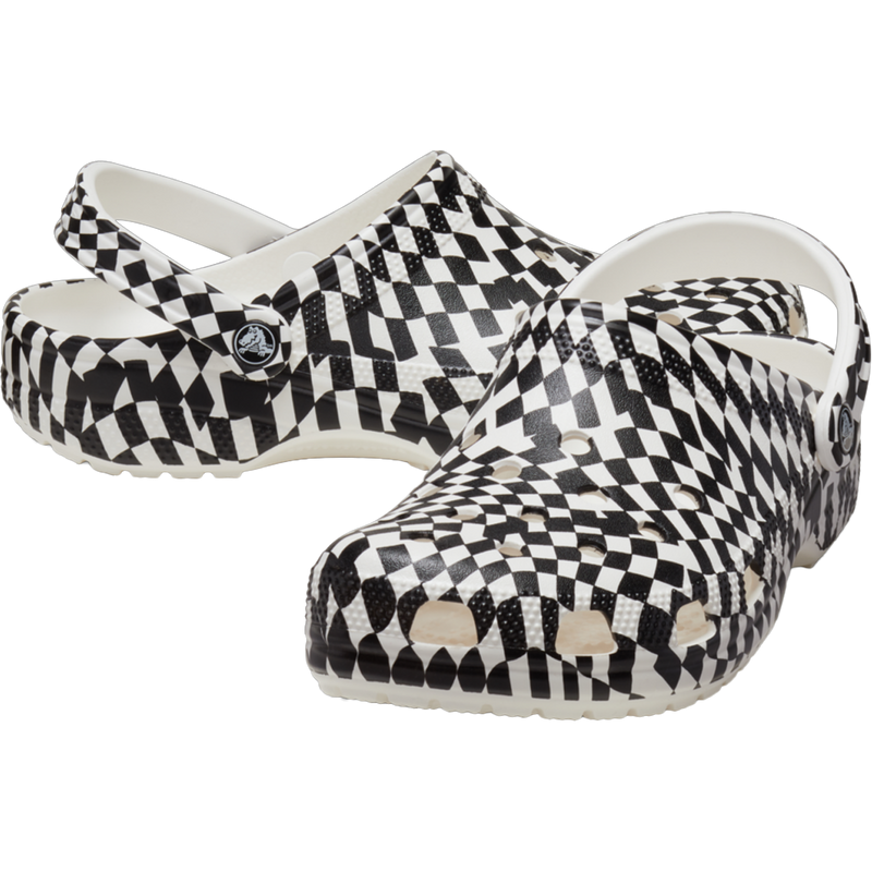 Classic Warped Checker Clog, Crocs Classic Warped Checker Clog toe and heel