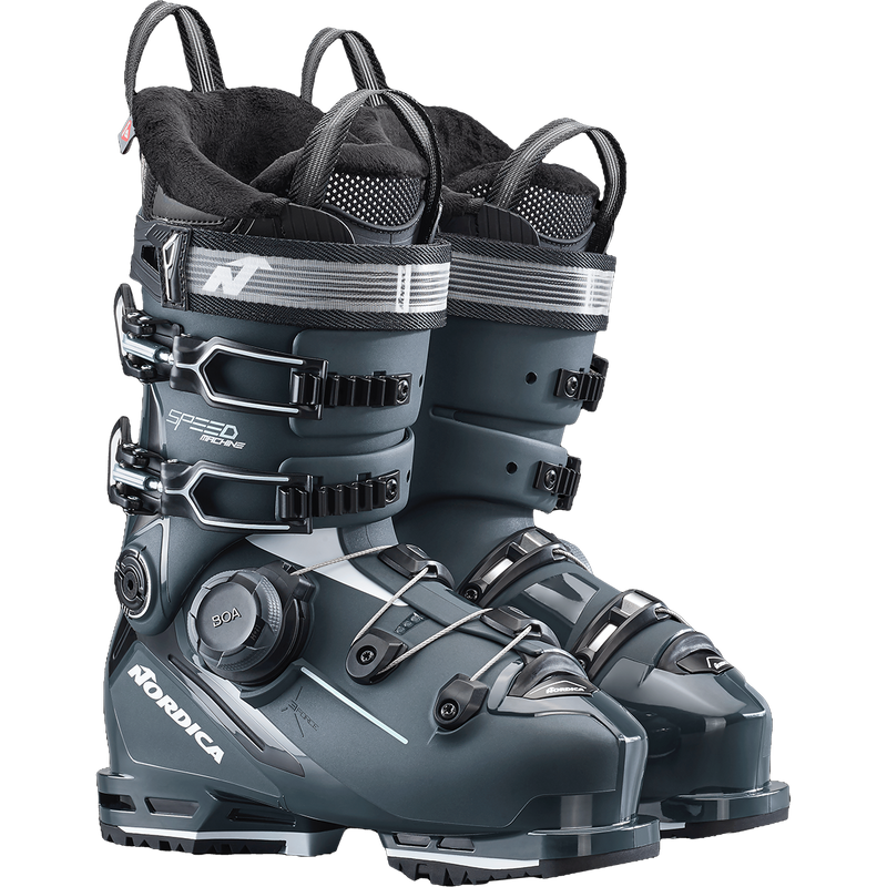 Women's Speedmachine 3 BOA 105, Nordica Women's Speedmachine 3 BOA 105 in Green/Black/Aqua pair front right