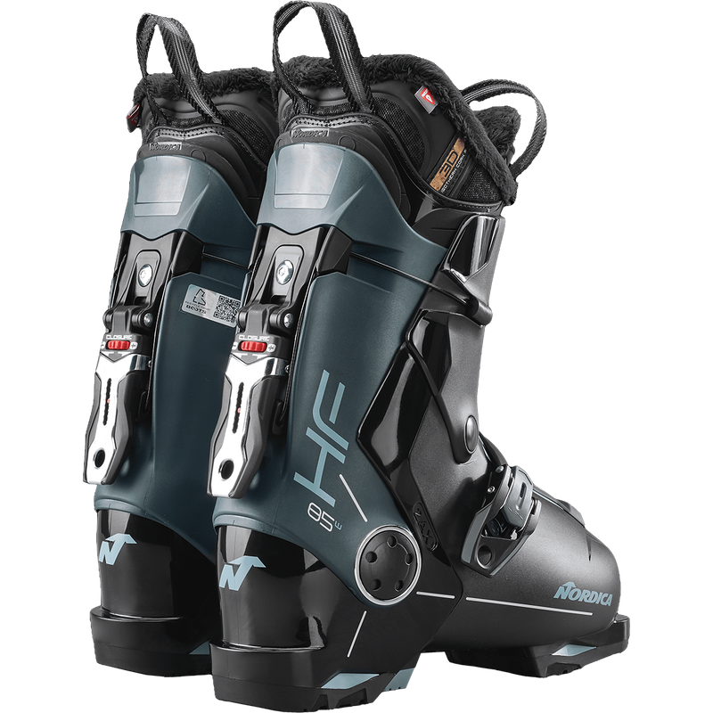 Women's HF 85, Nordica Women's HF 85 in Black/Green/Aquamarine pair back right