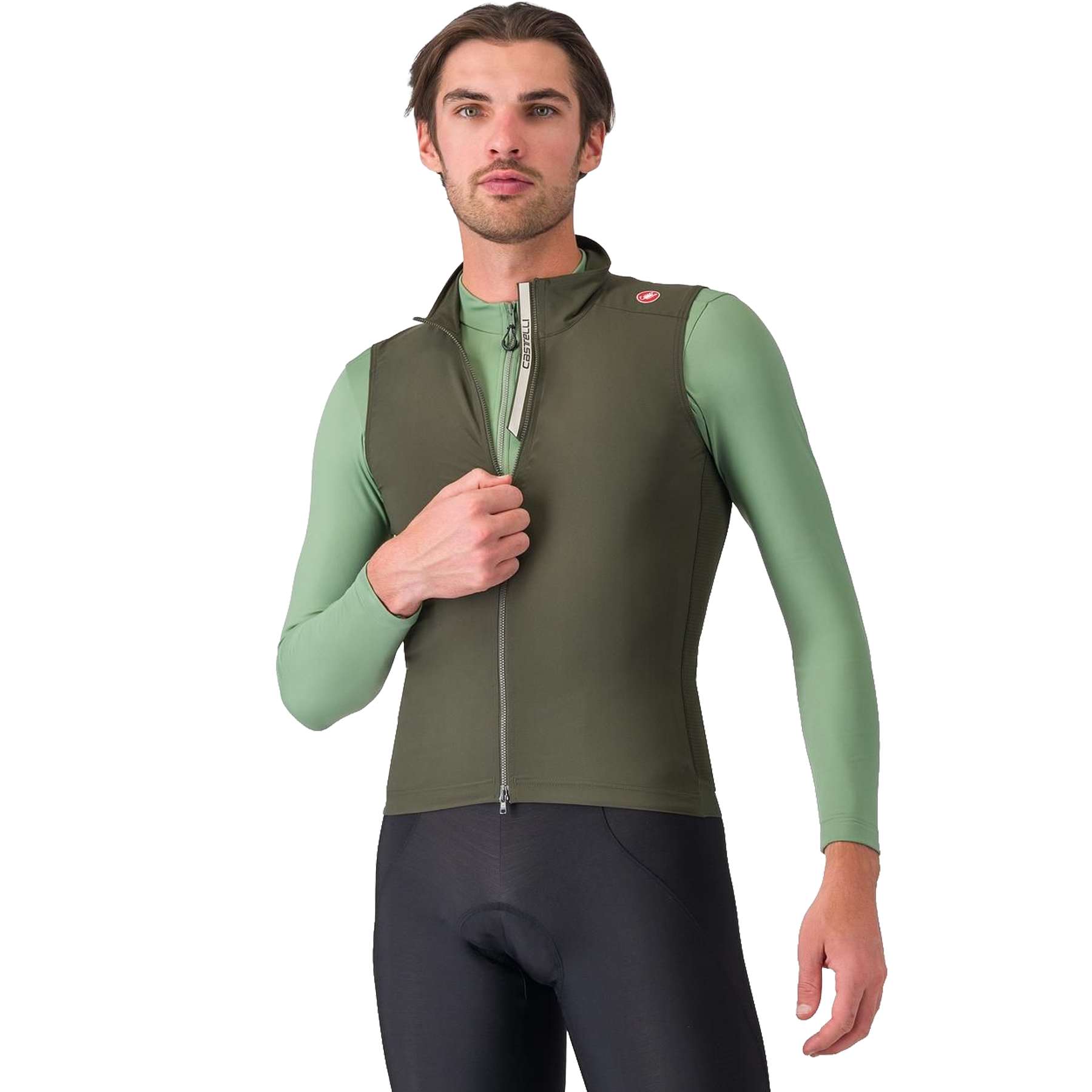 Castelli Men's Espresso Vest in Deep Green