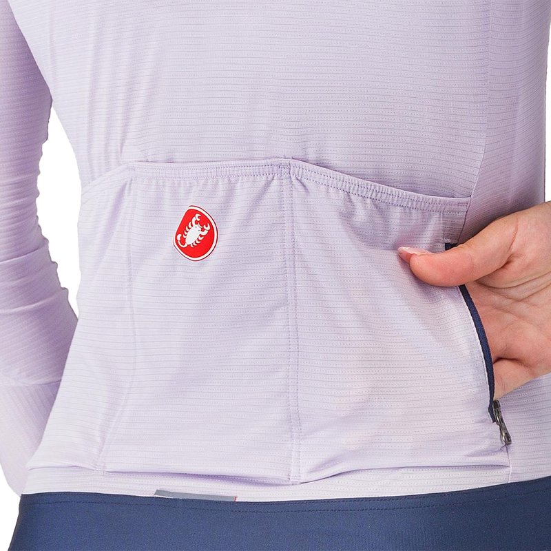 Women's Espresso Long Sleeve Jersey, Castelli Women's Espresso Long Sleeve Jersey Back Zipper Pocket