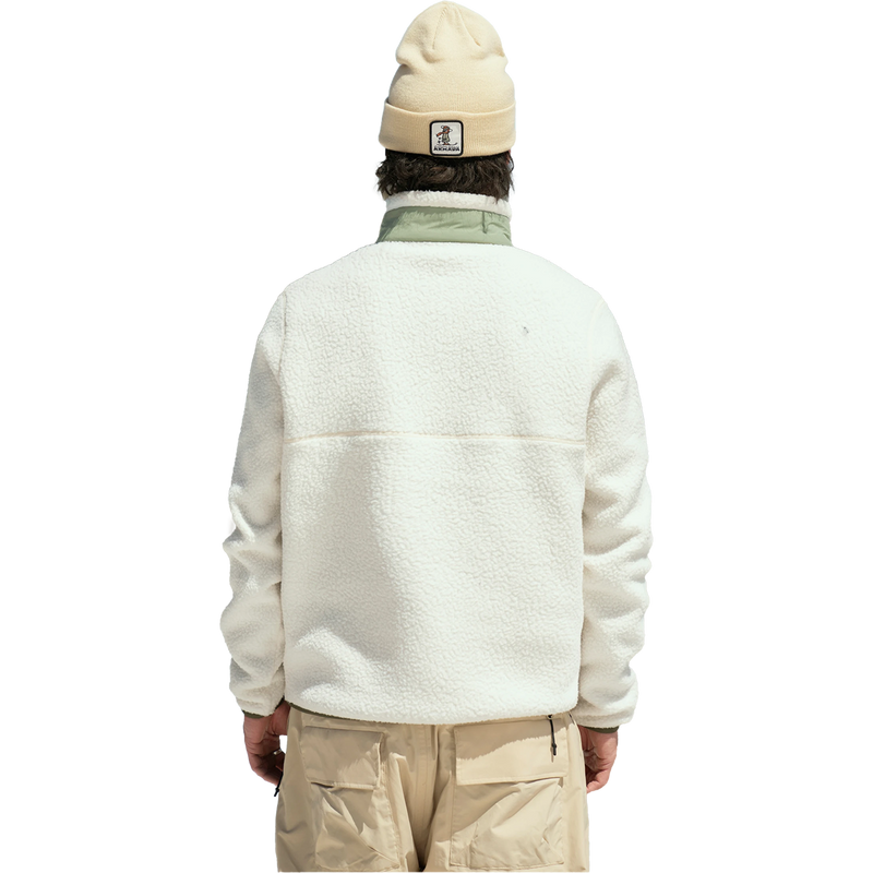 Men's Kenlem Fleece Popover, Armada Men's Kenlem Fleece Popover in Cream/Macha back