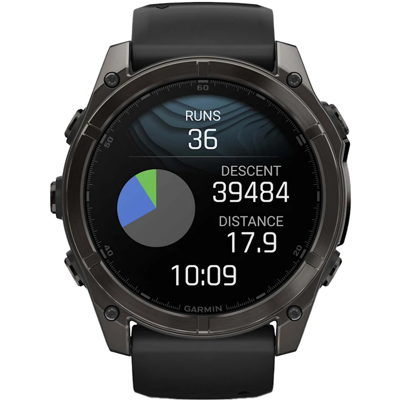 Fenix 8 Sapphire 51mm Amoled - Carbon Gray, Garmin Fenix 8 Sapphire 51mm Amoled - Carbon Gray run display
