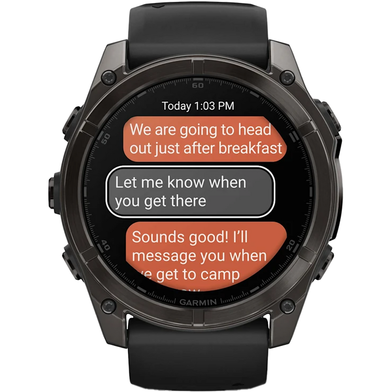 Fenix 8 Sapphire 51mm Amoled - Carbon Gray, Garmin Fenix 8 Sapphire 51mm Amoled - Carbon Gray text display