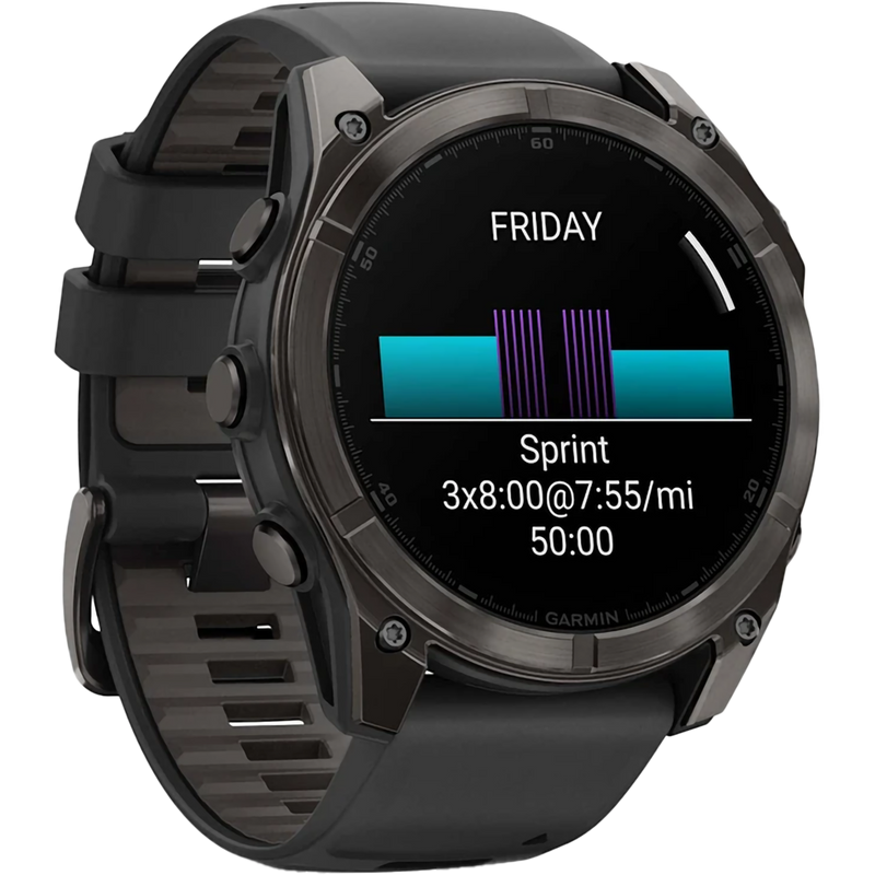 Fenix 8 Sapphire 51mm Amoled - Carbon Gray, Garmin Fenix 8 Sapphire 51mm Amoled - Carbon Gray front right