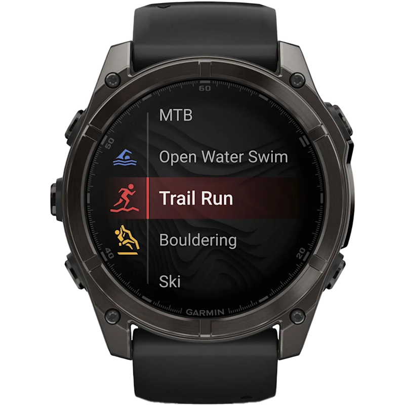 Fenix 8 Sapphire 51mm Amoled - Carbon Gray, Garmin Fenix 8 Sapphire 51mm Amoled - Carbon Gray exercise display 