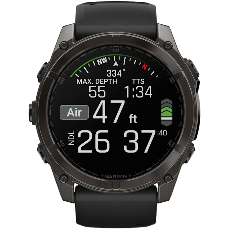 Fenix 8 Sapphire 51mm Amoled - Carbon Gray, Garmin Fenix 8 Sapphire 51mm Amoled - Carbon Gray time display