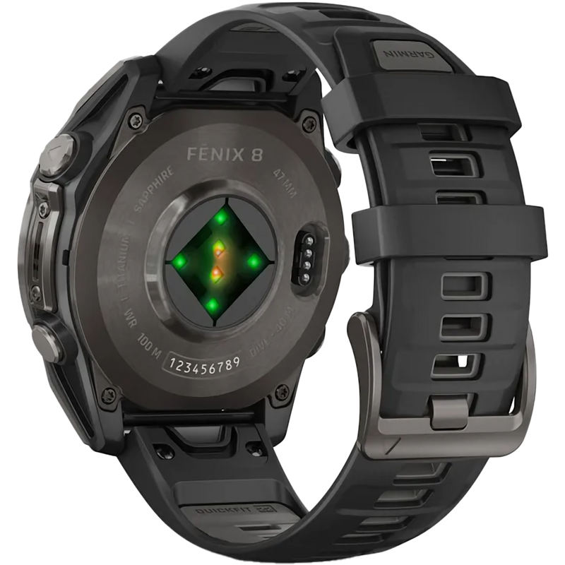 Fenix 8 Sapphire 47mm Amoled - Carbon Gray, Garmin Fenix 8 Sapphire 47mm Amoled - Carbon Gray back