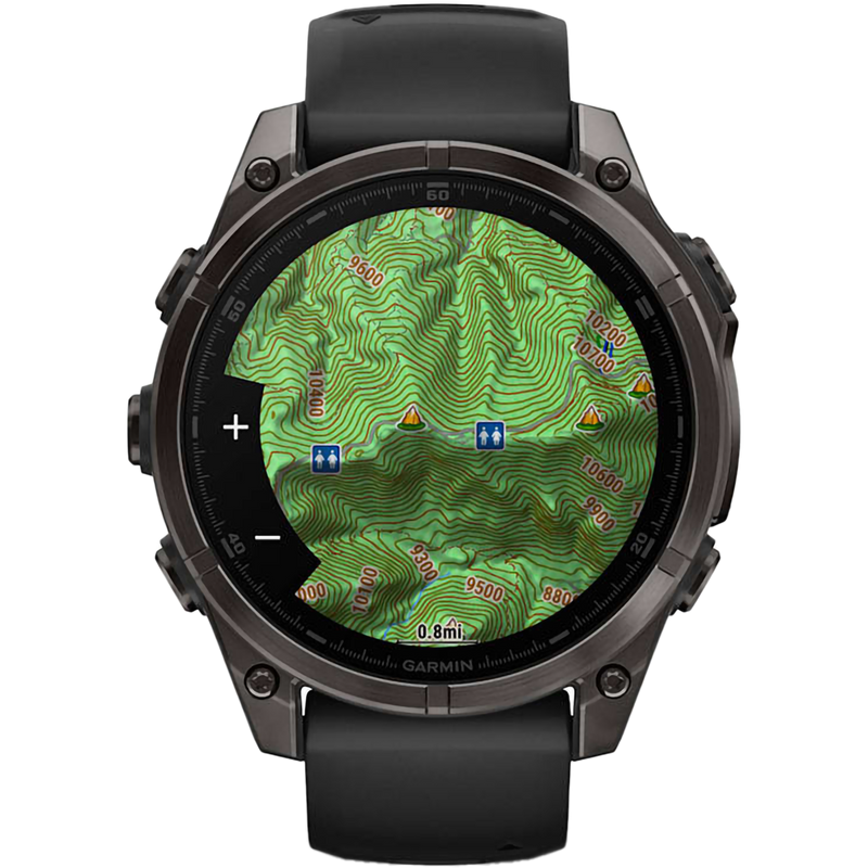 Fenix 8 Sapphire 47mm Amoled - Carbon Gray, Garmin Fenix 8 Sapphire 47mm Amoled - Carbon Gray map display