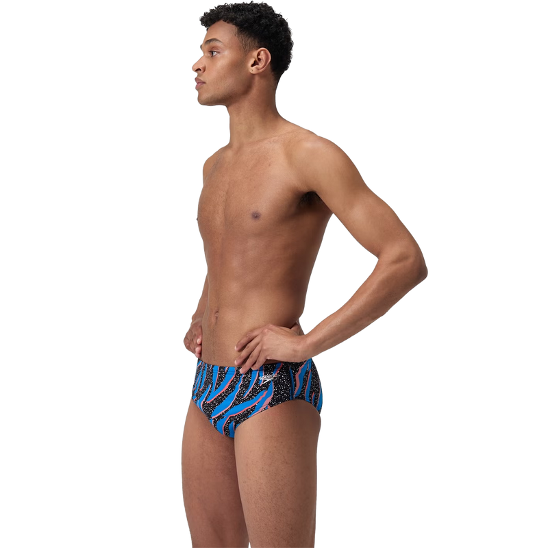 Men's Printed One Brief, Speedo Men's Printed One Brief in Space Tiger left