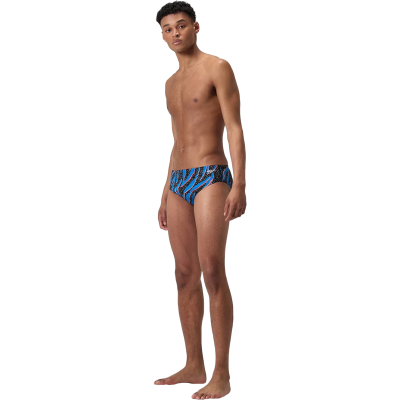Men's Printed One Brief, Speedo Men's Printed One Brief in Space Tiger front left