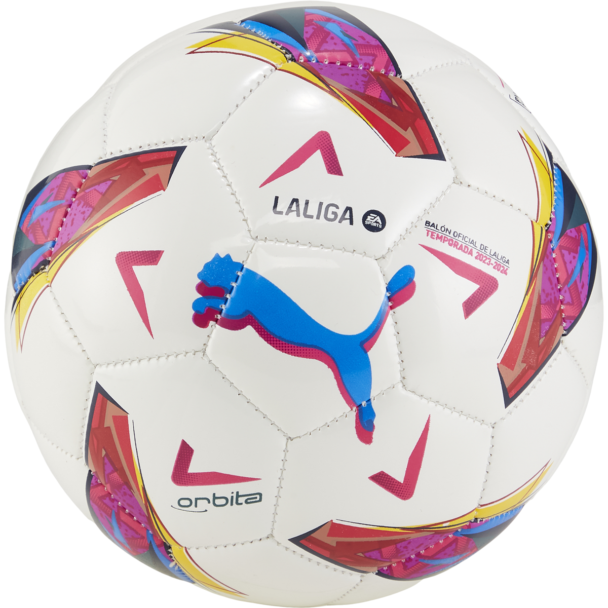 Puma Orbita Laliga 1 MS Mini Ball in Puma White/Multi