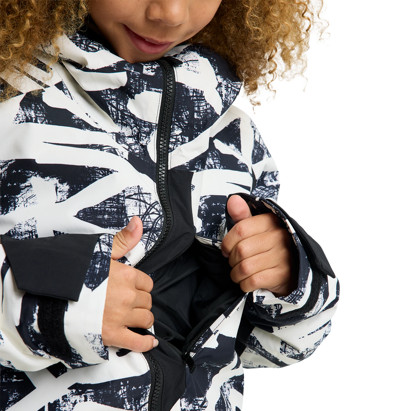 Youth Hillslope 2L Jacket, Burton Youth Hillslope 2L Jacket in EU0-City Streets/True Black front pocket