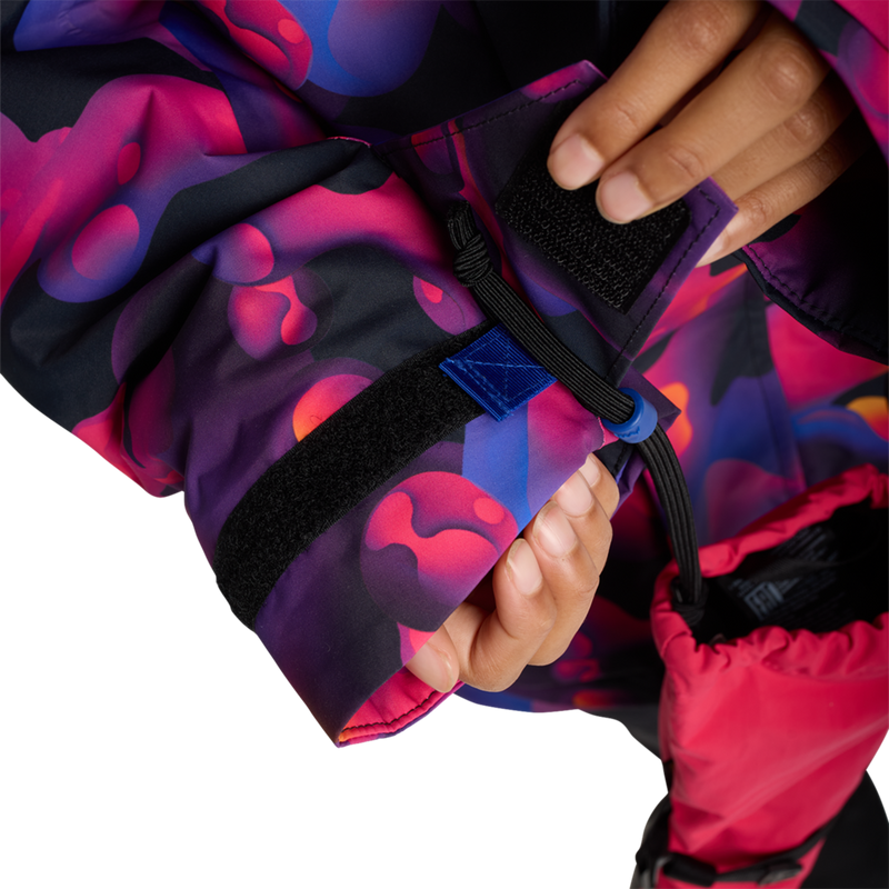 Youth Skimmer 2L Jacket, Burton Youth Skimmer 2L Jacket in EZV-Lava Lamp Hook and Loop Glove Attachment