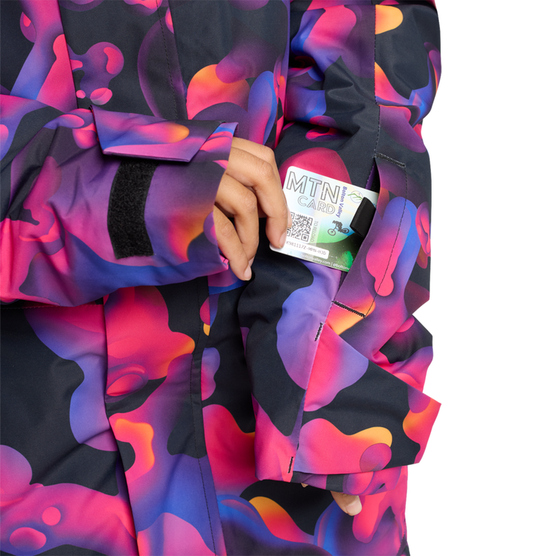 Youth Skimmer 2L Jacket, Burton Youth Skimmer 2L Jacket in EZV-Lava Lamp pass pocket