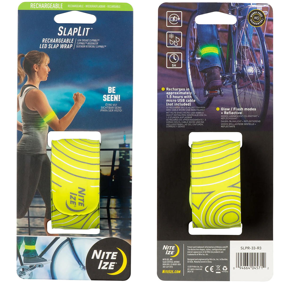 SlapLiT Rechargeable LED Slap Wrap - Yellow alternate view