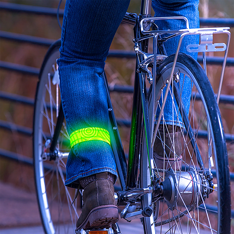 SlapLiT Rechargeable LED Slap Wrap - Yellow, Nite Ize SlapLiT  Rechargeable LED Slap Wrap in yellow on model