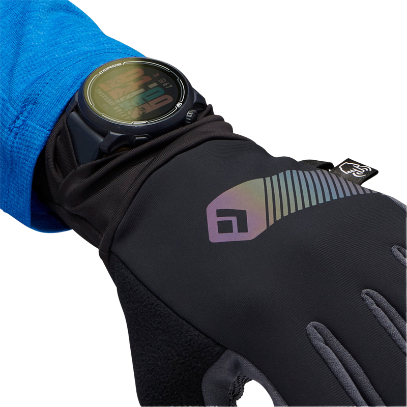 Hybrid Light Gloves, Black Diamond Hybrid Light Gloves in Black Carbon with model