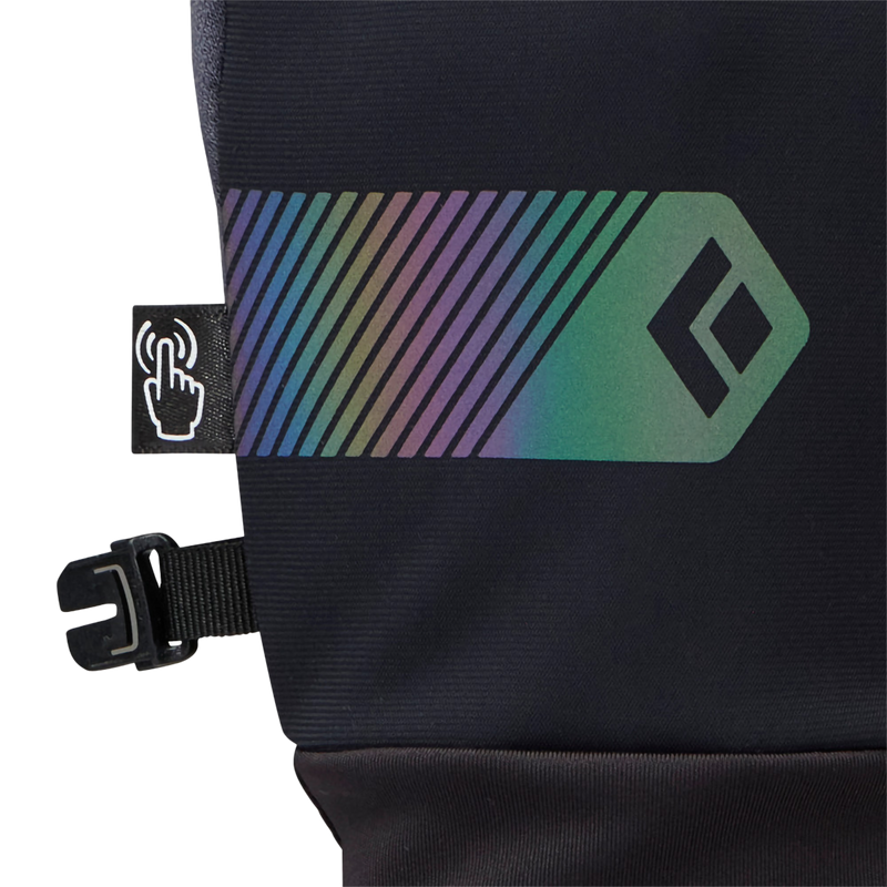 Hybrid Light Gloves, Black Diamond Hybrid Light Gloves in Black Carbon branding