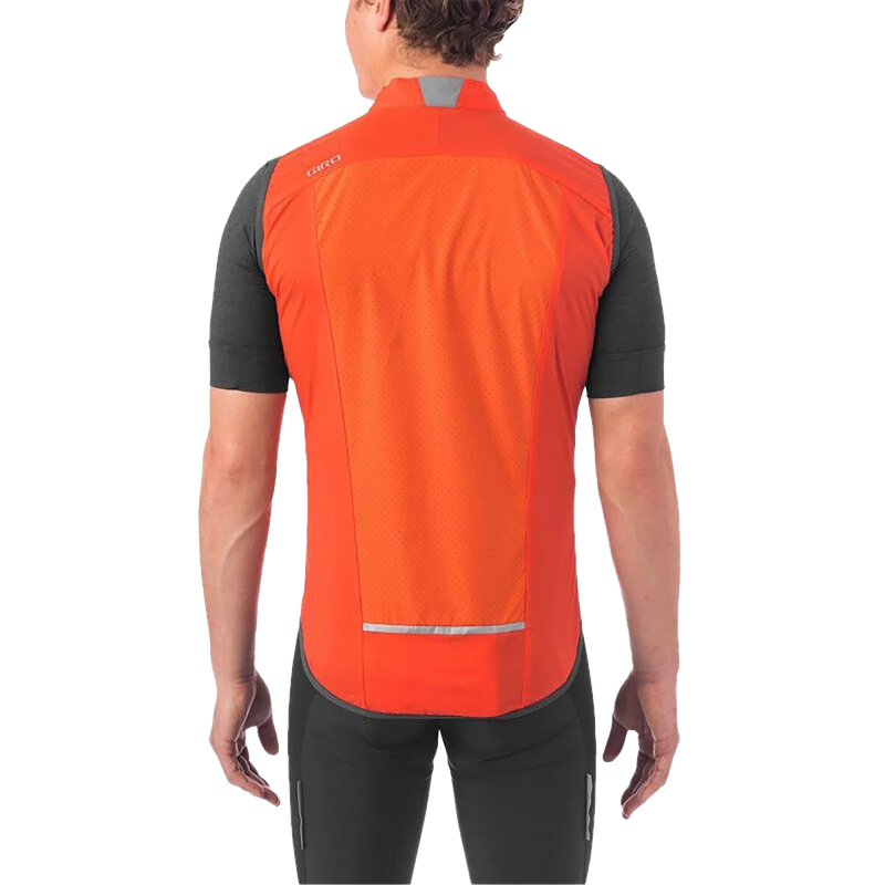 Men's Chrono Expert Wind Vest, Giro Men's Chrono Expert Wind Vest in Vermillion back