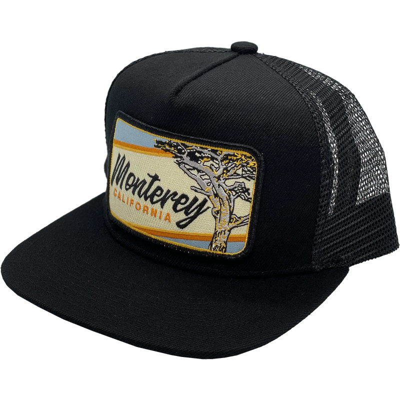 Monterey Cypress Trucker, Bart Bridge Monterey Cypress Trucker in Black front left
