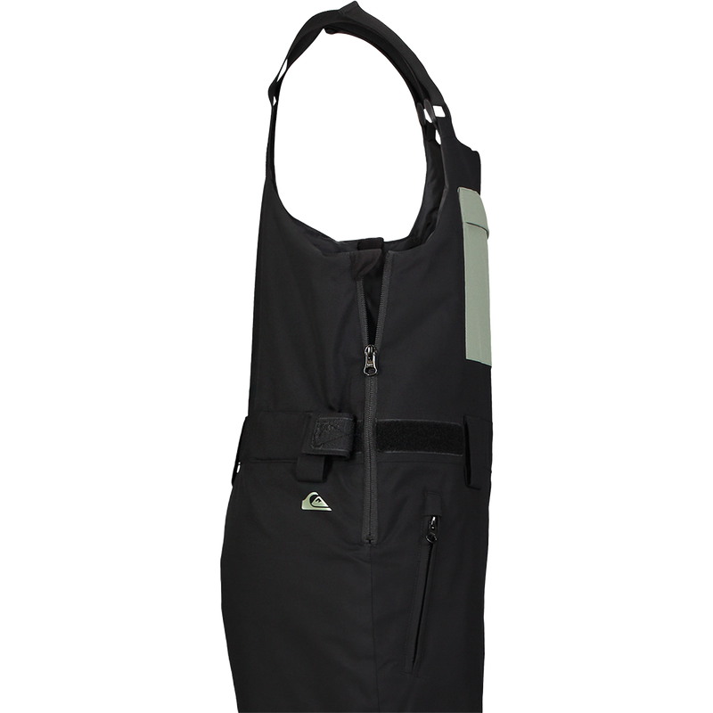 Quikilver Youth Mash Up Bib in Black right and side zipper
