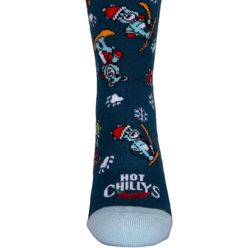 Youth Bears Mid Volume Sock, Hot Chillys Youth Bears Mid Volume Sock toe