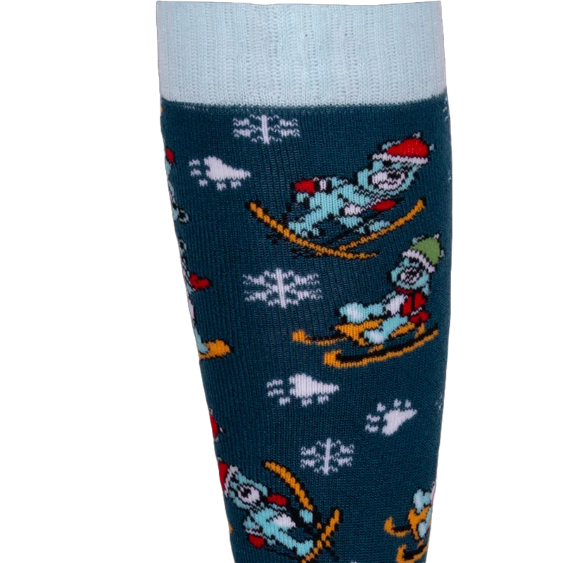 Youth Bears Mid Volume Sock, Hot Chillys Youth Bears Mid Volume Sock cuff
