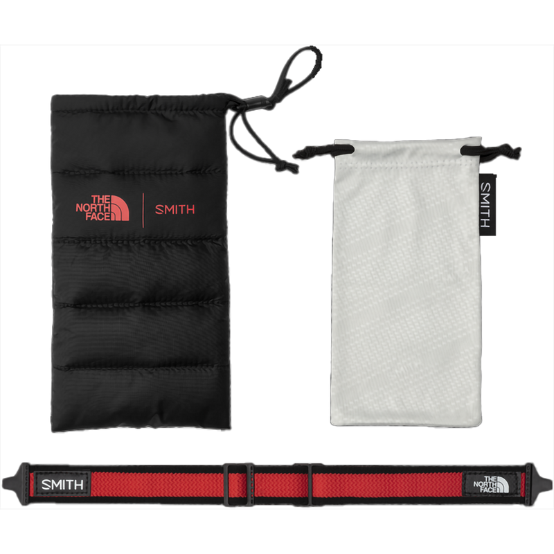 Embark, Smith Embark in Matte Black Horizon Red cases and strap