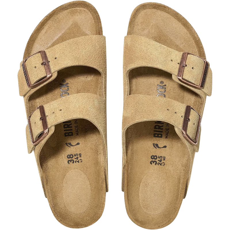 Women's Arizona Suede, Birkenstock Women's Arizona Suede in Latte Cream pair top