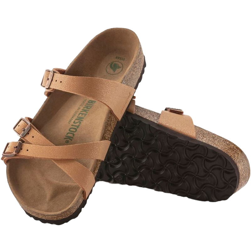 Women' Franca Vegan, Birkenstock Women' Franca Vegan in Pecan pair top and bottom