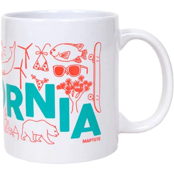 California Mug, Maptote California Mug side