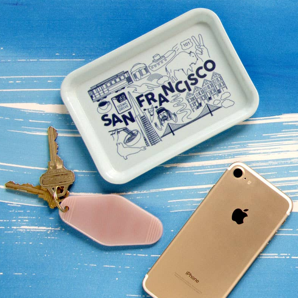 San Francisco Small Tray, Maptote San Francisco Small Tray with keys