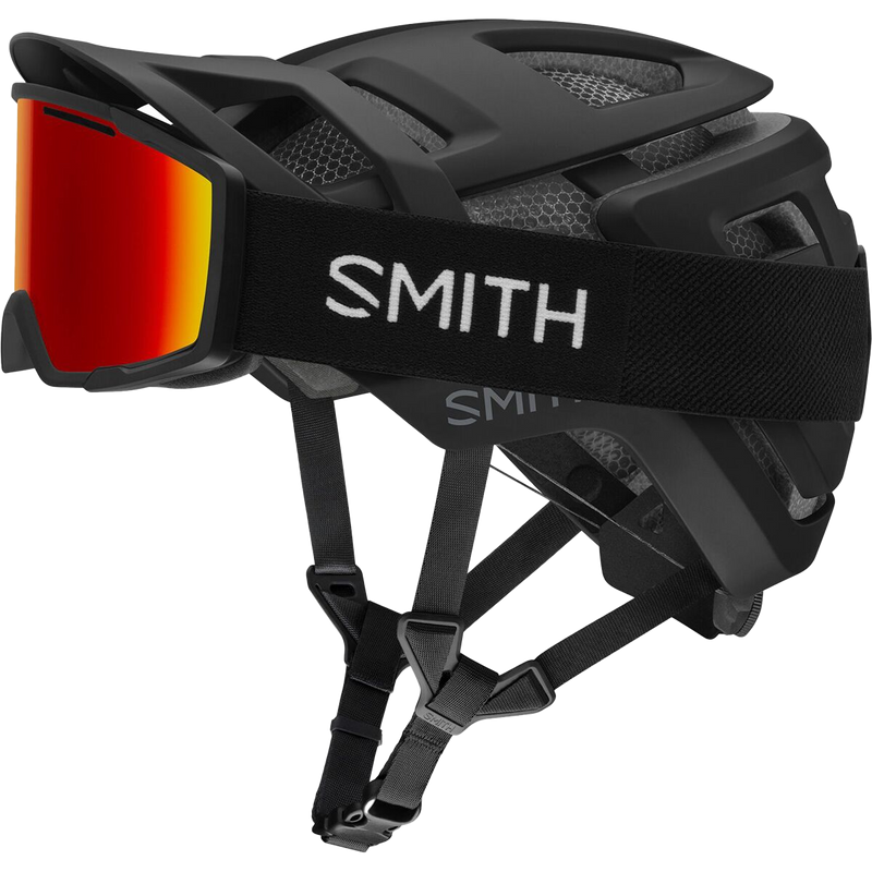 Forefront 3 MIPS, Smith Sport Optics Forefront 3 MIPS in Matte Black left side with goggles
