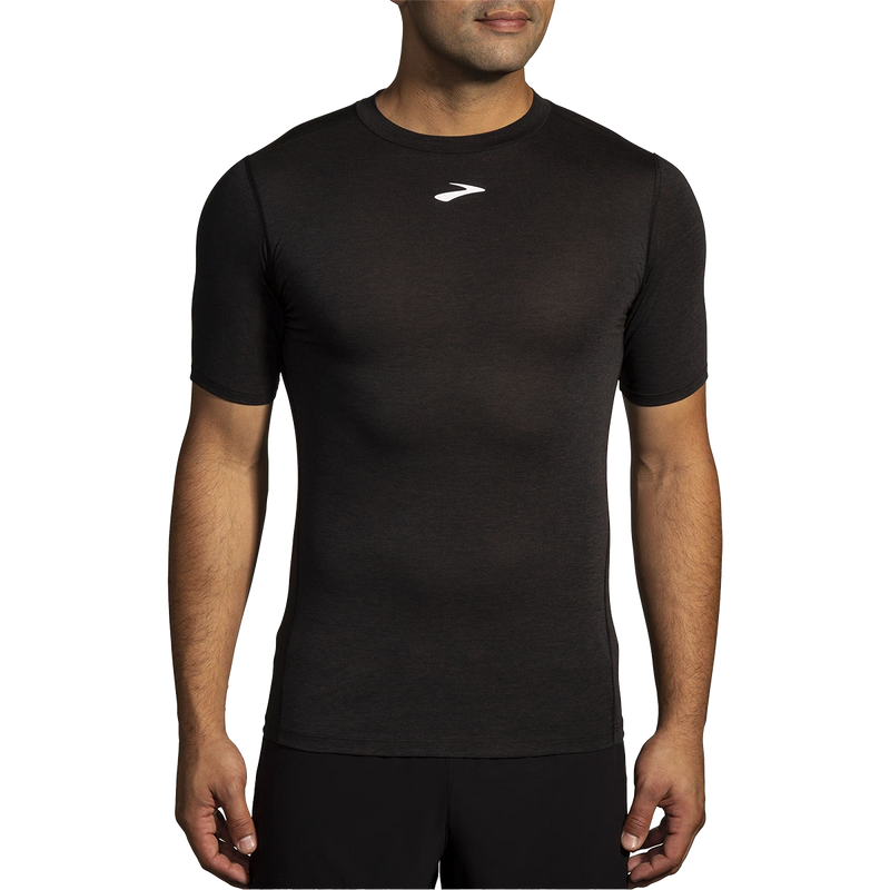Men's High Point Short Sleeve, Brooks Men's High Point Short Sleeve in Black front