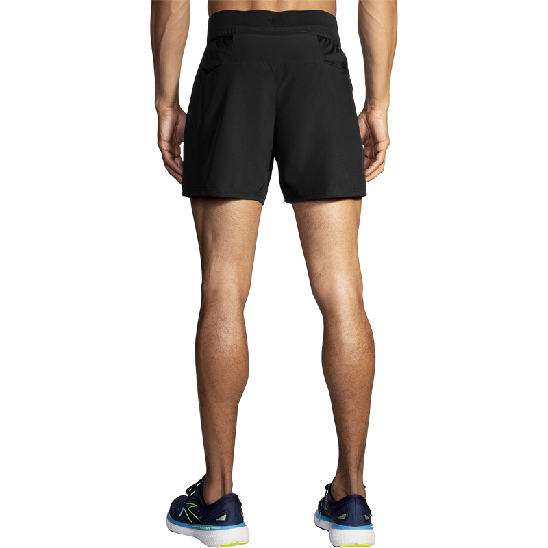 Men's Sherpa 5" 2-in-1 Short, Brooks Men's Sherpa 5" 2-in-1 Short in Black back