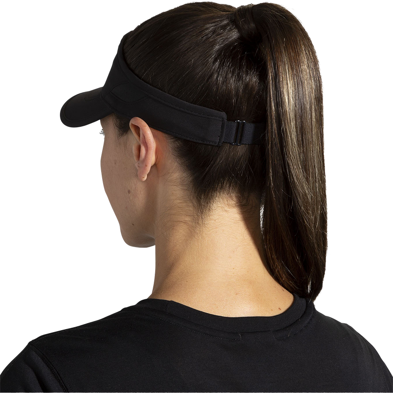 Chaser Visor, Brooks Chaser Visor in Black on model back left