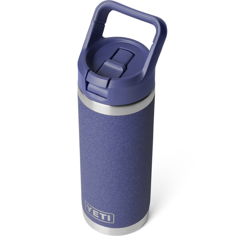 Rambler 18 oz Bottle with Color Matching Straw Cap, Yeti Rambler 18 oz Bottle with Color Matching Straw Cap Straw Closed