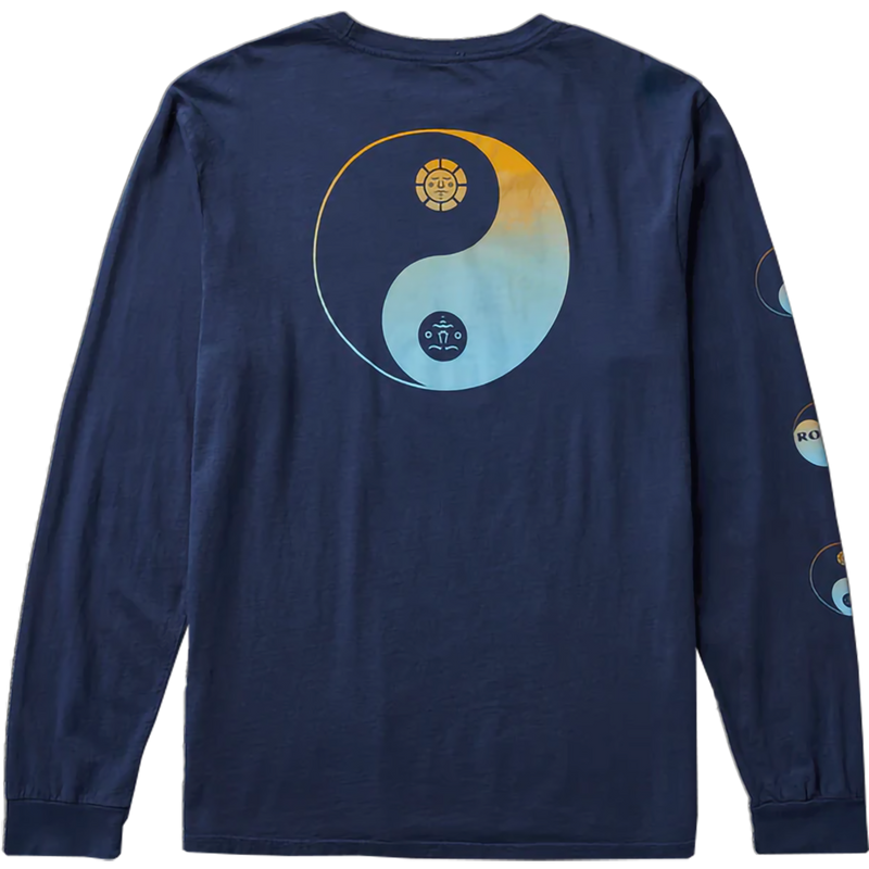 Roark Men's Balance Long Sleeve Premium Tee in Blue back