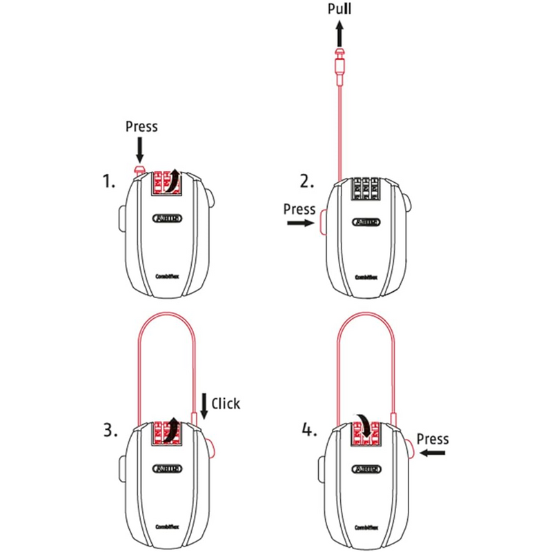 Abus CombiFlex Rest 105, 105cm, HLC Abus CombiFlex Rest 105, 105cm