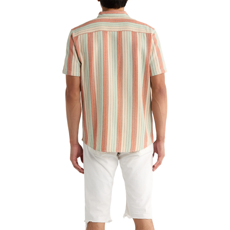 Men's Alvarado Stripe Short Sleeve, RVCA Men's Alvarado Stripe Short Sleeve Back