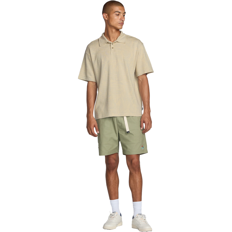 Men's Leaf Lines Polo Short Sleeve, Men's Leaf Lines Polo Short Sleeve Front