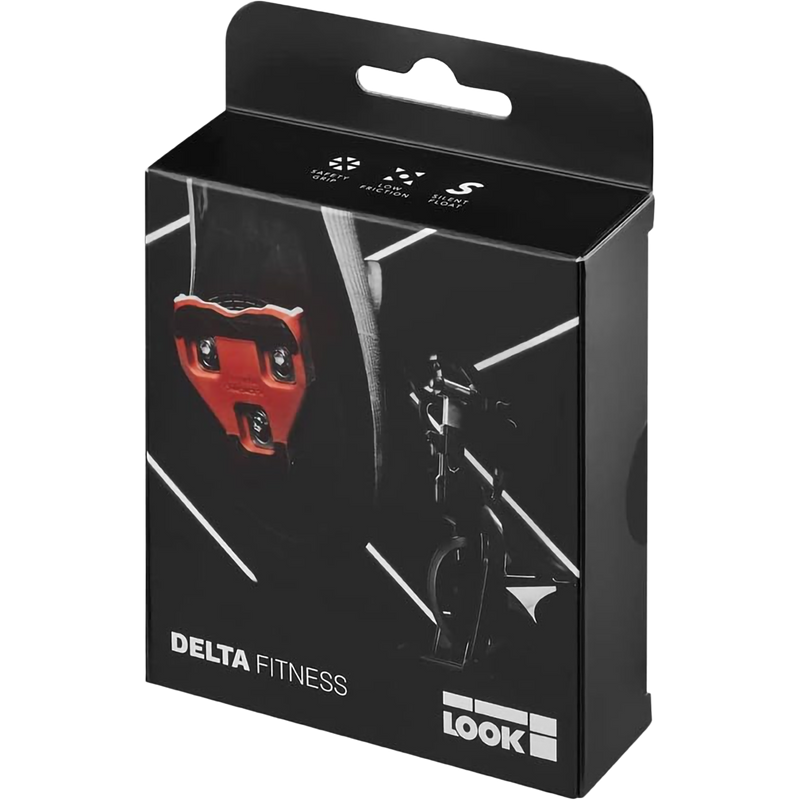 Delta Fitness Grip Cleats Red 9 degree, Look Delta Fitness Grip Cleats Red 9 degree pair package