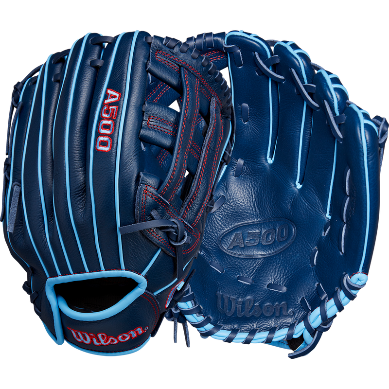 Youth A500 12" Dual Post Web Left Hand Throw, Wilson A500 12" Dual Post Web Left Hand Throw front and back