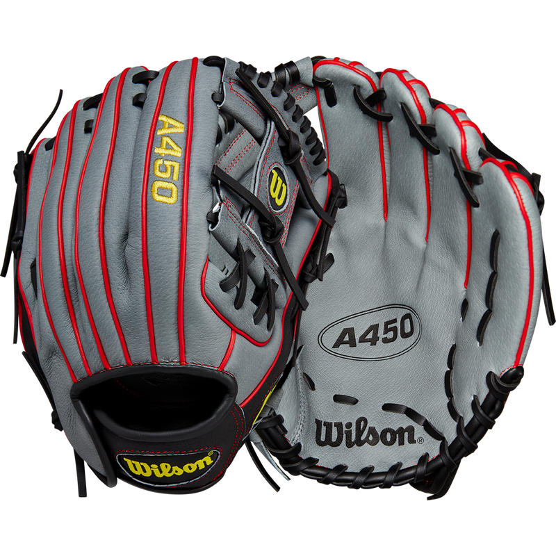 Youth A450 11.5" H-Web Left Hand Throw, Wilson A450 11.5" H-Web Left Hand Throw front and back