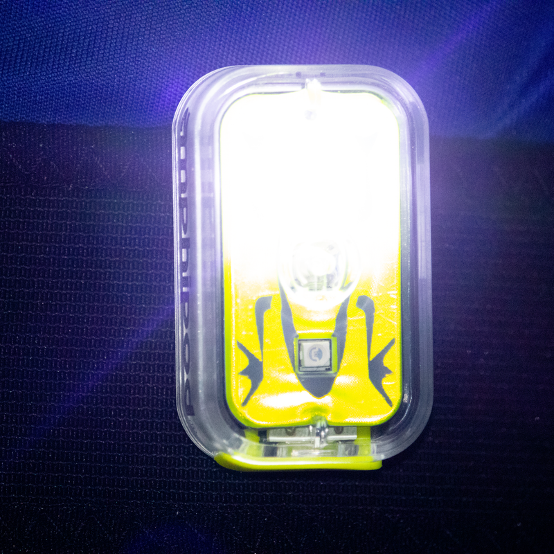 Versa-Light Mini USB-C Clip Light, Amphipod Versa-Light™ Rechargeable Clip Series LEDs lit up