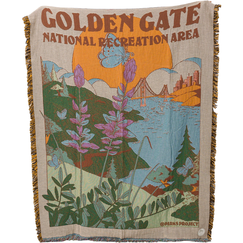 San Francisco Woven Blanket, Parks Project San Francisco Woven Blanket hanging