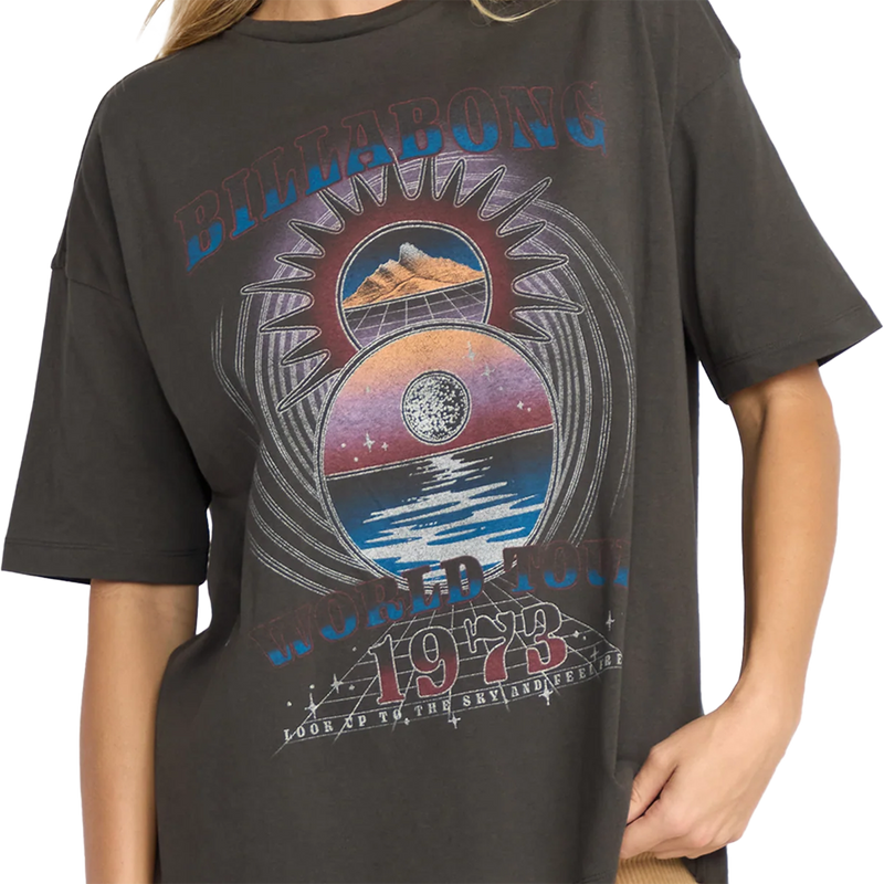 Women's Focus Tour Short Sleeve Tee, Billabong Women's Focus Tour Short Sleeve Tee Front Graphic
