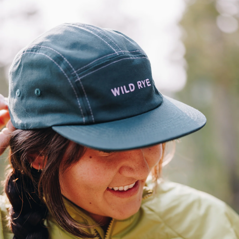 Edith Brim Hat - Canvas, Wild Rye Edith Brim Hat Canvas pine on model
